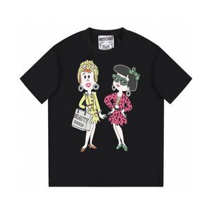Moschino Cartoon Print Black Short Sleeves